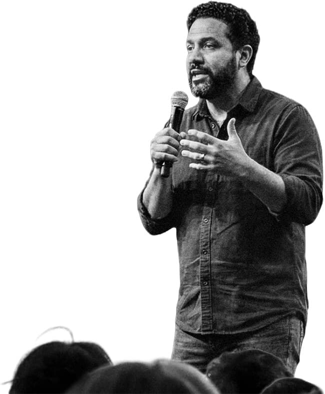 Speaker addressing a congregation